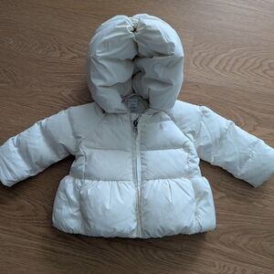 Ralph Lauren Baby Puffer Jacket Ivory Size 12 Months